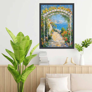11x14 Frame Slim Black Ash Floral Picture Frame