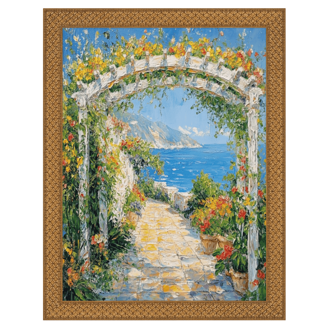 11x14 Frame Slim Cris Cross Gothic Antique Gold Picture Frame