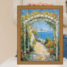 Load image into Gallery viewer, 16x20 Frame Slim Cris Cross Gothic Antique Gold Picture Frame