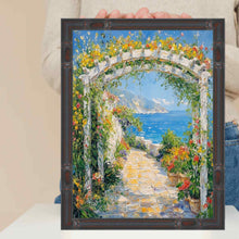 Load image into Gallery viewer, Slim Dark Bamboo Wood Picture Frame Boho Office