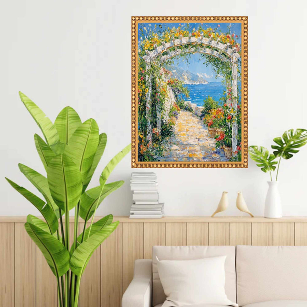 16x20 Frame Slim Gold Leaf Beaded Picture Frame