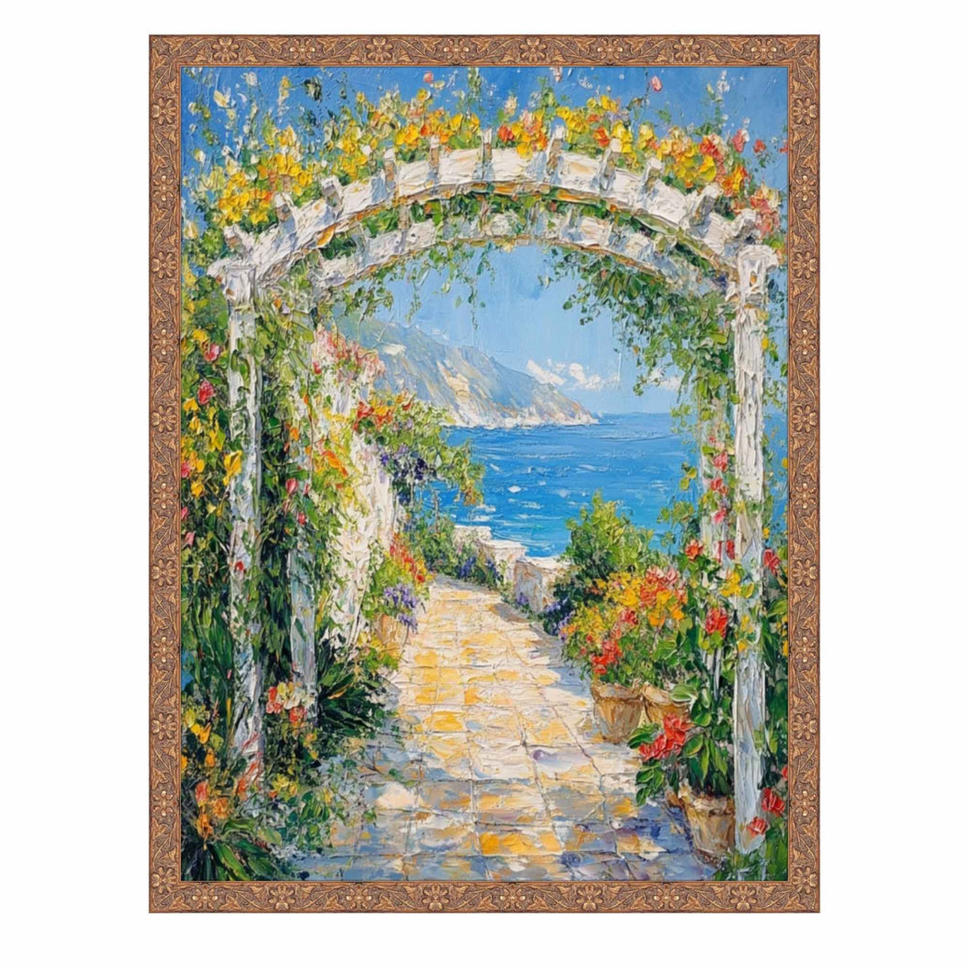 11x14 Frame Slim Gold Leaf Floral Star Picture Frame