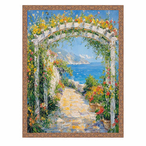 16x20 Frame Slim Gold Leaf Floral Star Picture Frame
