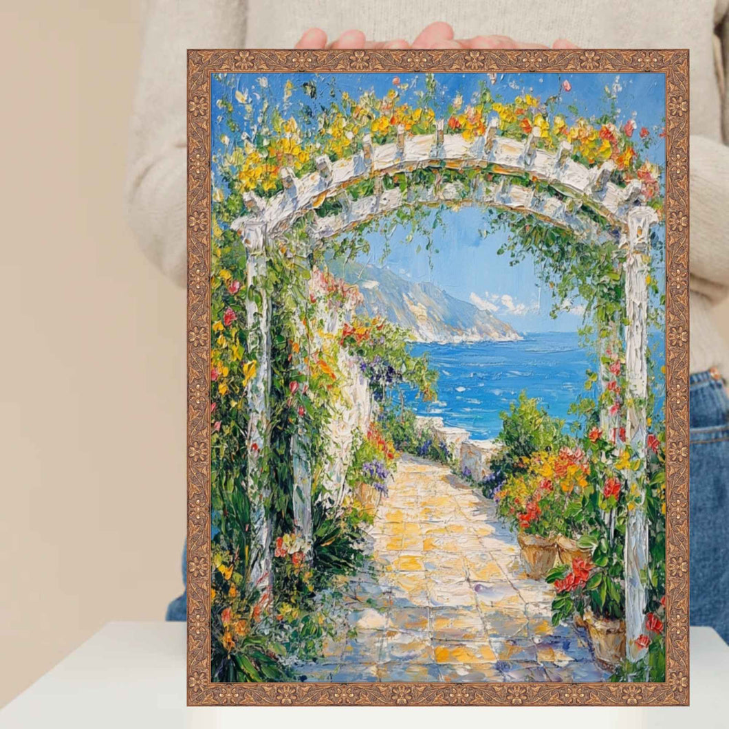 Slim Gold Leaf Floral Star Picture Frame Home Office