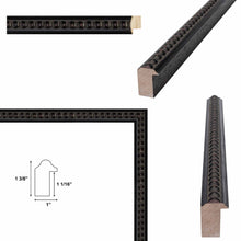 Load image into Gallery viewer, 16x20 Frame Slim Gotham Black Beaded Picture Frame