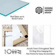 Load image into Gallery viewer, 16x20 Frame Slim Silver Stars Picture Frame