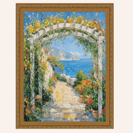 Slim Vintage Antique Gold Beaded Picture Frame 