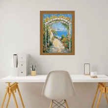 Load image into Gallery viewer, Slim Vintage Antique Gold Beaded Picture Frame 