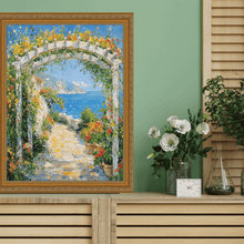Load image into Gallery viewer, Slim Vintage Antique Gold Beaded Picture Frame 
