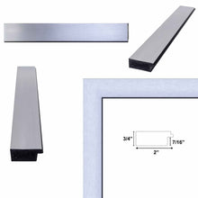Load image into Gallery viewer, 11x14 Frame Stain Steel Flat With Black Lip Picture Frame