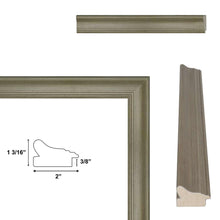 Load image into Gallery viewer, 16x20 Frame Traditional Aged Silver Scoop Picture Frame