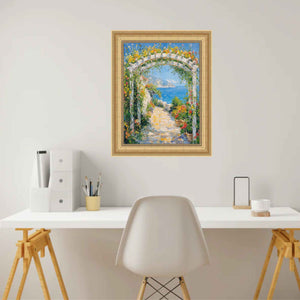 16x20 Frame Traditional Golden Scoop Bead Picture Frame