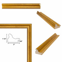 Load image into Gallery viewer, Traditional Golden Scoop Bead Picture Frame Office Décor