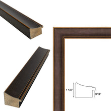 Load image into Gallery viewer, Vintage Bronze Scoop Antique Picture Frame 
