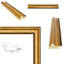 Load image into Gallery viewer, Vintage Scoop Antique Gold Bead Picture Frame Home Office
