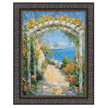 Load image into Gallery viewer, 11x14 Frame Wheat Leaf Ebony Gold Picture Frame