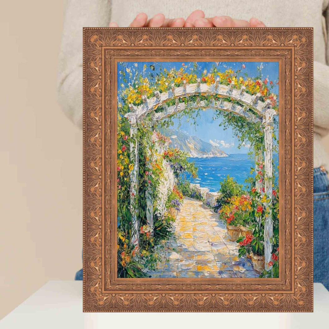 Wide Aged Gold Leaf Gothic Luxury Picture Frame Home Office