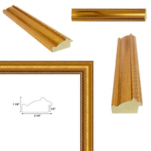 Load image into Gallery viewer, Wide Aged Gold Traditional Picture Frame Home Office