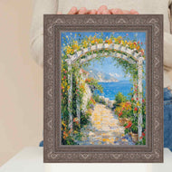 Wide Aged Vintage Silver Leaf Gothic Luxury Picture Frame art