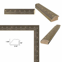 Load image into Gallery viewer, 11x14 Frame Wide Aged Vintage Silver Leaf Gothic Luxury Picture Frame