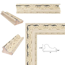 Load image into Gallery viewer, 16x20 Frame Wide Alabaster White Wash With Charcoal Picture Frame