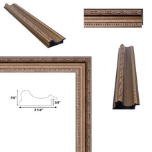 Load image into Gallery viewer, Wide Antique Silver Victorian Picture Frame Home Office