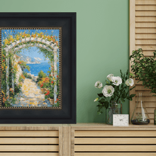 Load image into Gallery viewer, Wide Black Scoop With Gold Bead Picture Frame 