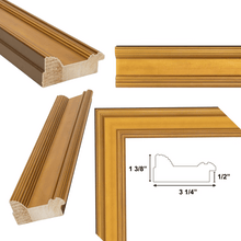 Load image into Gallery viewer, 16x20 Frame Wide Gold Flat Panel Picture Frame