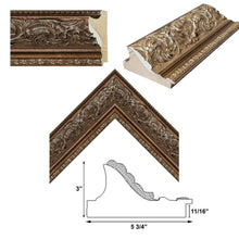 Load image into Gallery viewer, Wide Italian Baroque Antique Silver Picture Frame-5 inch Wide 