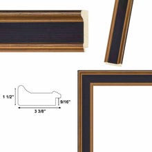 Load image into Gallery viewer, 11x14 Frame Wide Luxury Burgundy Gold Panel Picture Frame