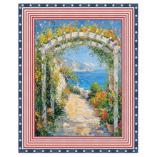 Load image into Gallery viewer, Wide Red White Blue American Flag Picture Frame - Donald Trump Office Décor