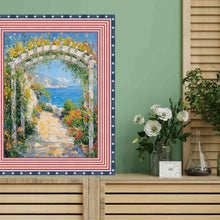 Load image into Gallery viewer, Wide Red White Blue American Flag Picture Frame - Donald Trump Office Décor