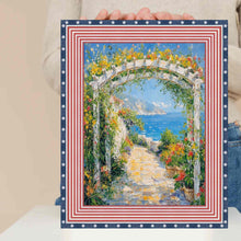 Load image into Gallery viewer, Wide Red White Blue American Flag Picture Frame - Donald Trump Office Décor