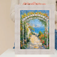 Wide Rustic Wood Grain White Wash Picture Frame 