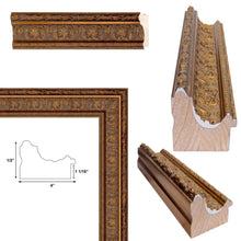 Load image into Gallery viewer, 11x14 Frame Traditional Italian Carved Ornate Gold Leaf Picture Frame