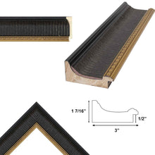 Load image into Gallery viewer, Wide Venetian Black With Gold Luxury Picture Frame Office