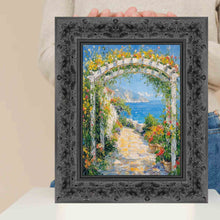 Load image into Gallery viewer, 11x14 Frame Wide Vintage Antique Black Floral Picture Frame
