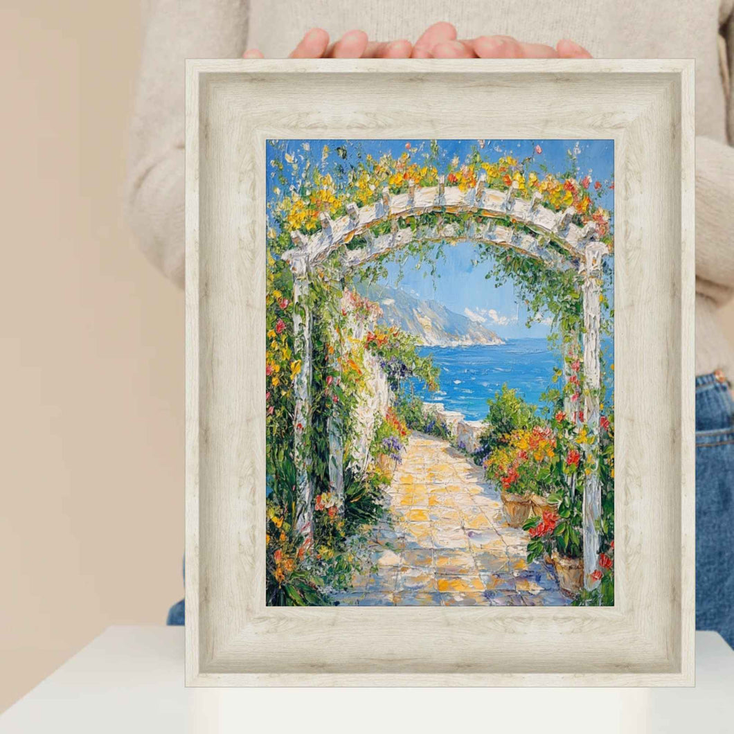 Wide White Wash Scoop Wooden Picture Frame Home Office