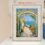 16x20 Frame Wide White Wash Scoop Wooden Picture Frame