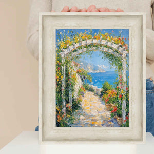 11x14 Frame Wide White Wash Scoop Wooden Picture Frame