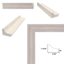 Load image into Gallery viewer, 11x14 Frame Wide White Wash Scoop Wooden Picture Frame