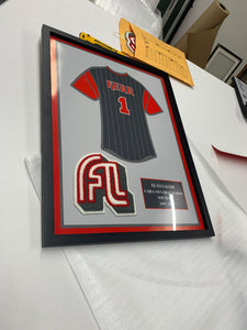 Bowling college Senior Award Night Gift Idea - Jersey Print Frame - Modern Memory Design Picture frames - New Jersey Frame shop custom framing