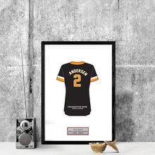 Load image into Gallery viewer, Bowling college Senior Award Night Gift Idea - Jersey Print Frame - Modern Memory Design Picture frames - New Jersey Frame shop custom framing