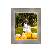 Load image into Gallery viewer, Brushed Metal Silver Picture Frame Industrial Framing - Modern Memory Design Picture frames - New Jersey Frame shop custom framing