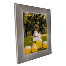 Load image into Gallery viewer, Contemporary Silver Wide Picture Frame Modern Framing - Modern Memory Design Picture frames - New Jersey Frame shop custom framing