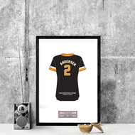 Field Hockey High School Senior Night Gift Award Custom Jersey Frame Art basketball