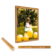 Load image into Gallery viewer, Gold Bamboo Picture Frames Gallery Wall Hanging - Modern Memory Design Picture frames - New Jersey Frame shop custom framing