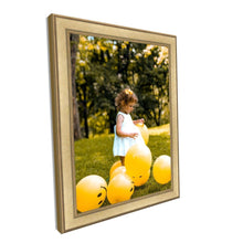 Load image into Gallery viewer, Gold Picture Frame Modern Contemporary with Copper line - Framing - Modern Memory Design Picture frames - New Jersey Frame shop custom framing