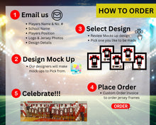Load image into Gallery viewer, Connecticut High School Football Jersey Frame Print Senior Night Gift 