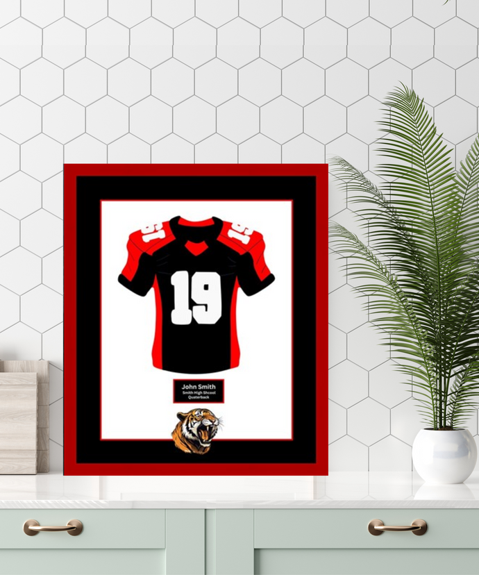 Pennsylvania High School Football Jersey Frame Print Senior Night Gift 